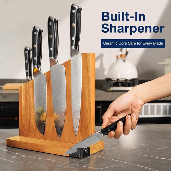 Westmark Messenblok – houten messenhouder met een magnetische kern Westmark Messenblok – houten messenhouder met een magnetische kern
