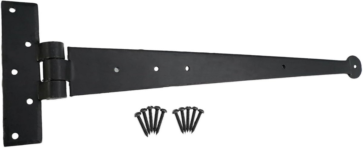 Handgesmede T-scharnier riem beeswax - Penny End - 150mm 225mm 295mm 370mm 450mm - Verkocht Individueel