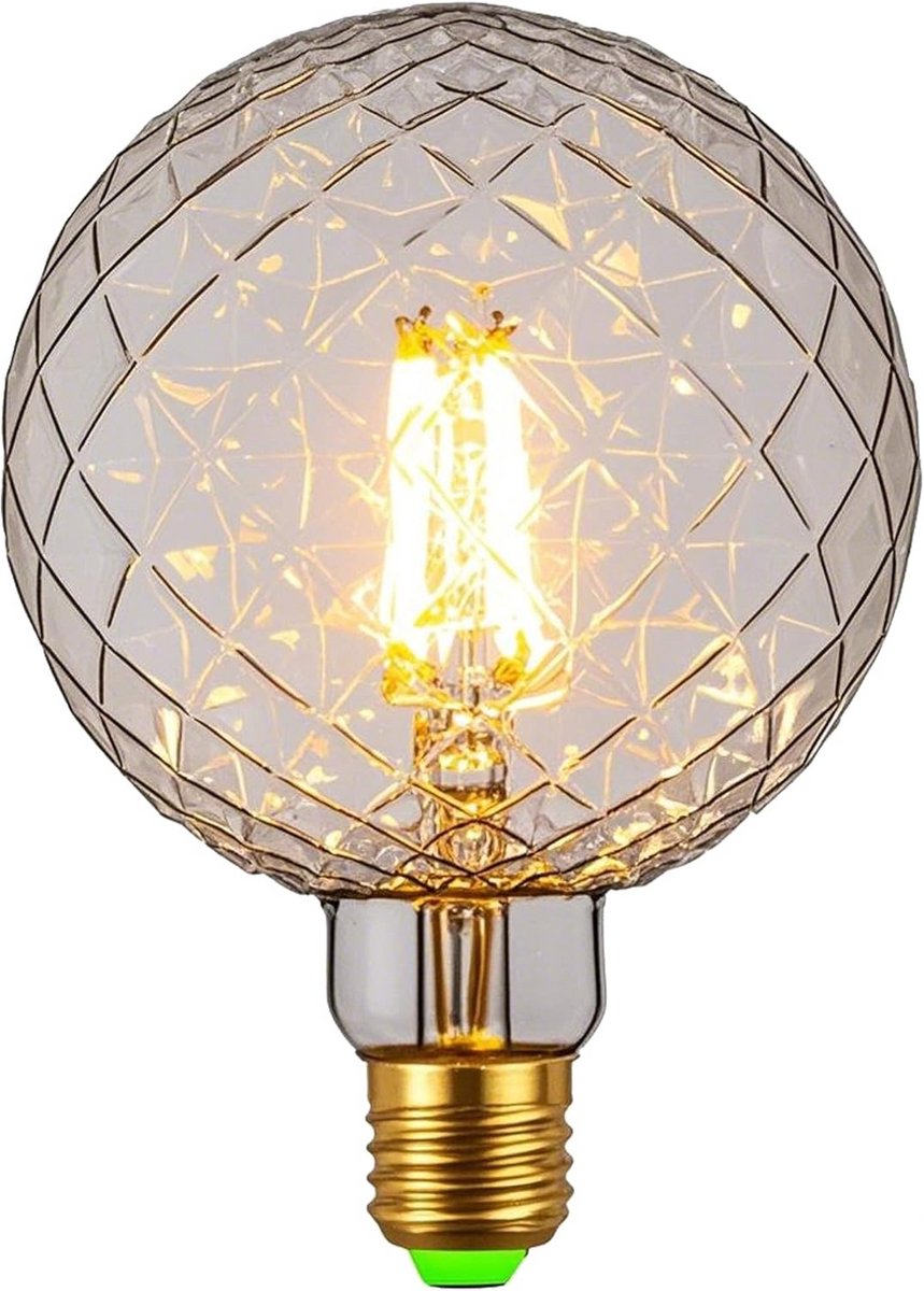 Vintage Kristal LED Lamp E27 4W Warm Wit Decoratieve Gloeilamp Dimbare Diameter 125mm