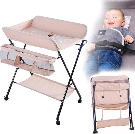 Opvouwbare Luiertafel met Badje 2-in-1 voor Baby's - Draagbaar en Ergonomisch — afbeelding 3
