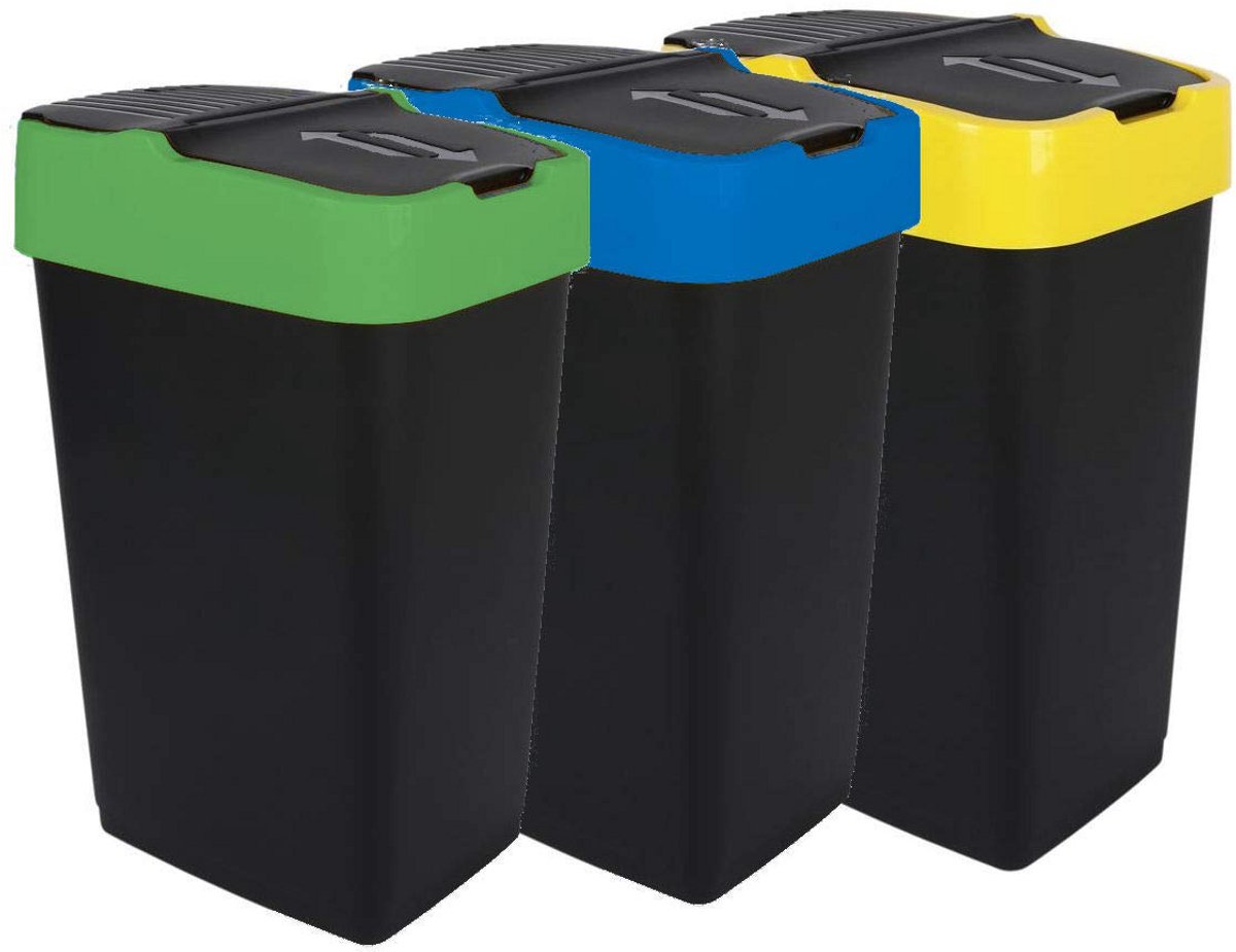 Afvalemmer 35 Liter met Kantel- en Klapdeksel