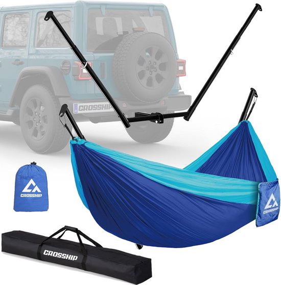 Hamac De Camping Avec Filet Anti-Moucherons - Capacité 300 Kg | Léger, Poche De Rangement, 2.9x1.5m - 9