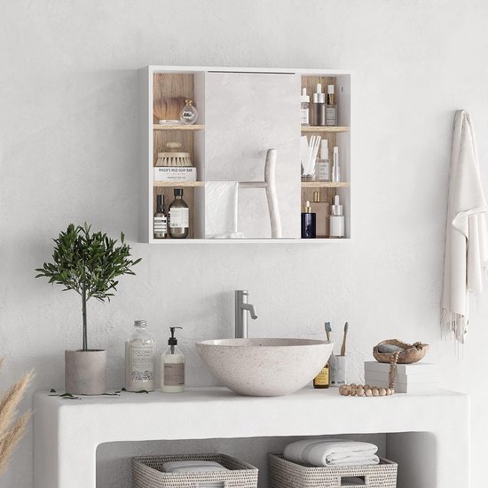 Planetmöbel badkamermeubel set Wastafel met badmeubel 45 x 60 x 33 cm met 2X midikasten 32 x 75 x 23 cm voor badkamer & gastentoilet, antraciet