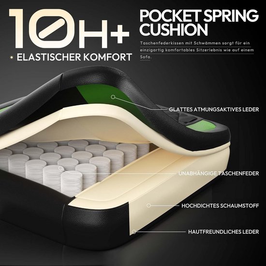 Ergonomische Race Gaming Stoel met Lumbaalsteun en Voetensteun tot 150 kg — afbeelding 3