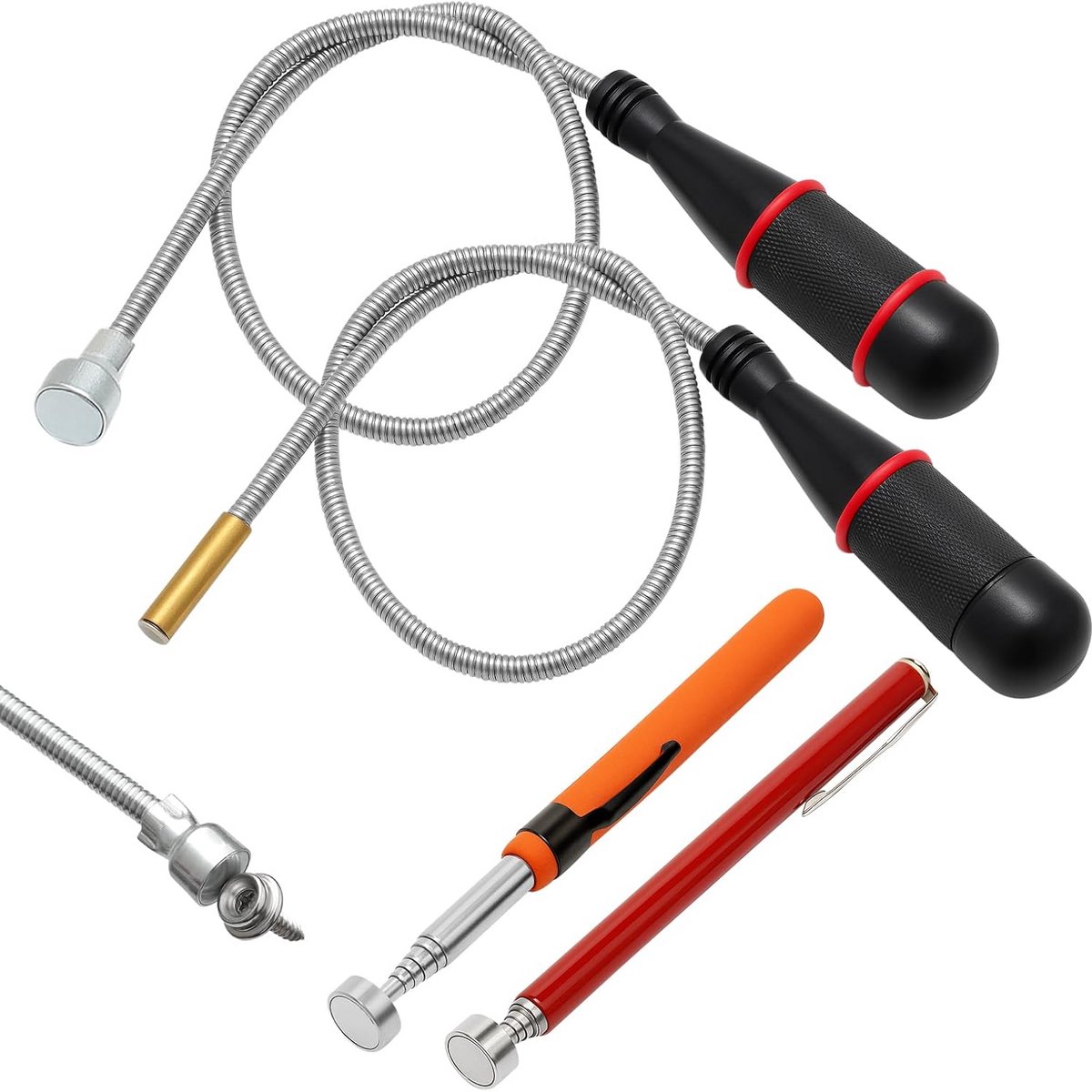 4-Delige Flexibele Magnetische Telescopische Stang Set voor Ophalen Onderdelen