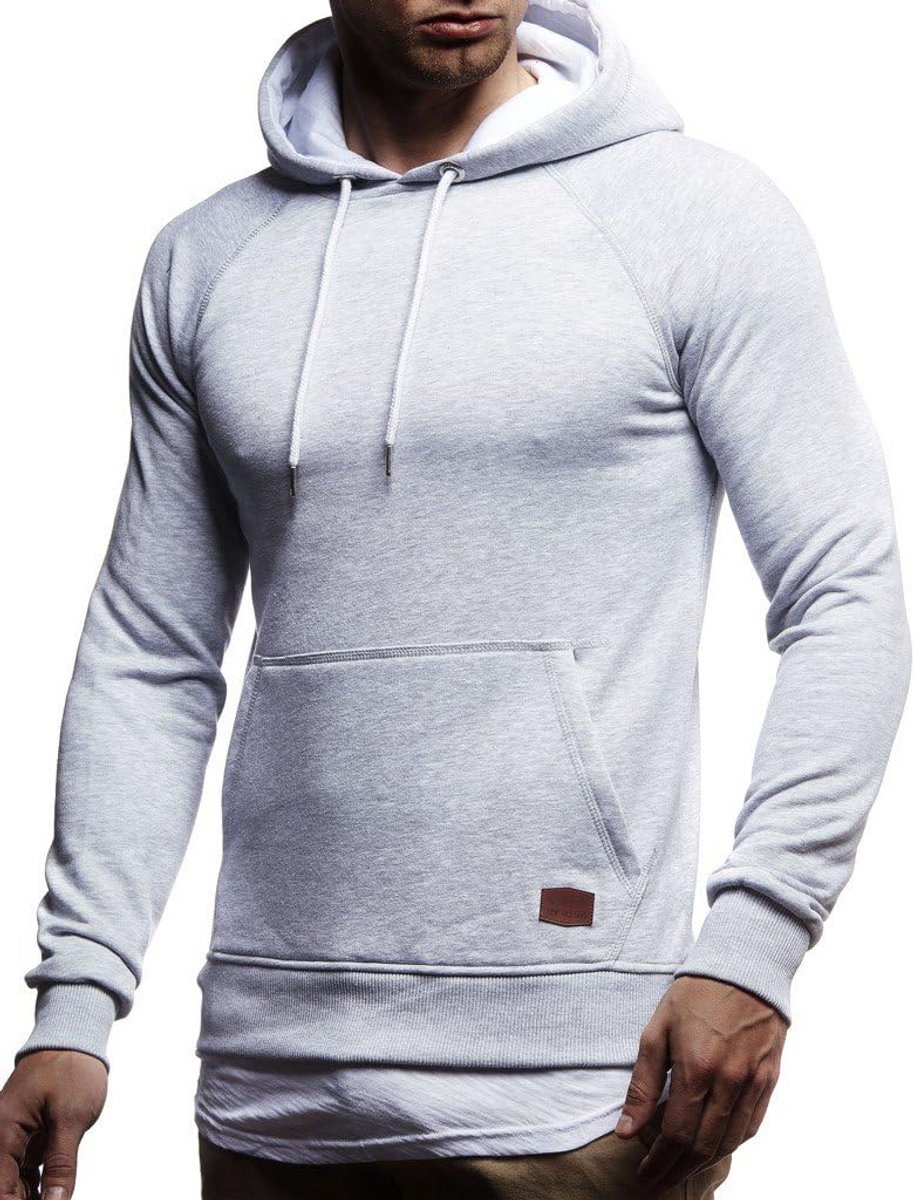Heren Slim Fit Hoodie Sweatshirt met Capuchon Katoenrijk Modern Fit
