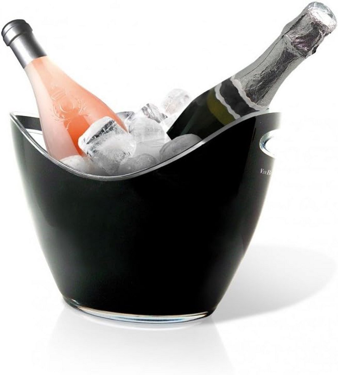 Zwarte IJsemmer voor 2 Wijn- of Champagneflessen - IJsblokjeshouder