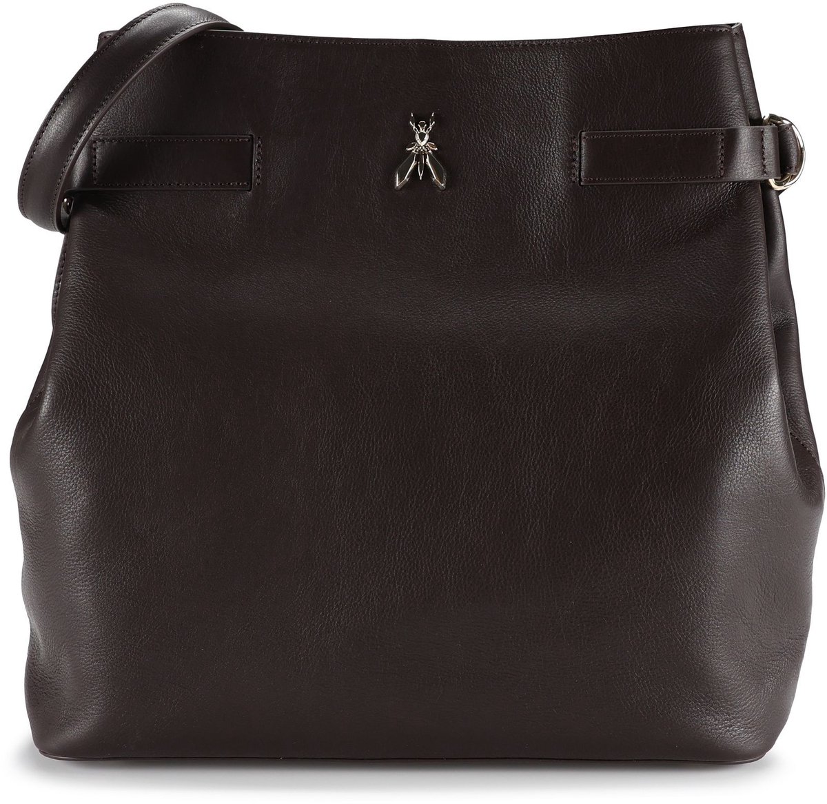 Patrizia Pepe Schoudertas Leer 30.5 cm - Dames - deep chocolate