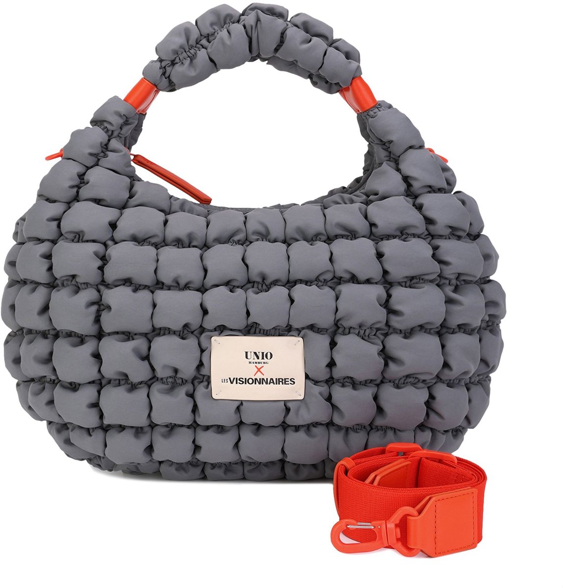Unio Hamburg x Les Visionnaires schoudertas handtas Bubble Unio Kitzbuehel Graphite grijs