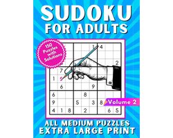 Sudoku Puzzels voor Volwassenen: Extra Groot Afdruk Medium Moeilijkheidsgraad | 150 Puzzels voor Geheugenverbetering en Cognitieve Vaardigheden