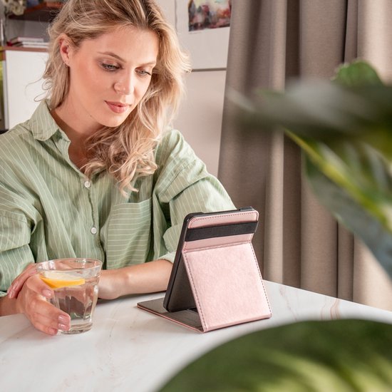 imoshion Ereader Cover / Hoesje Geschikt voor Pocketbook Touch Lux 5 / Pocketbook Basic Lux 4 / Vivlio Lux 5 / Pocketbook HD 3 - imoshion Stand Flipcase - Rosé goud van iMoshion — afbeelding 5