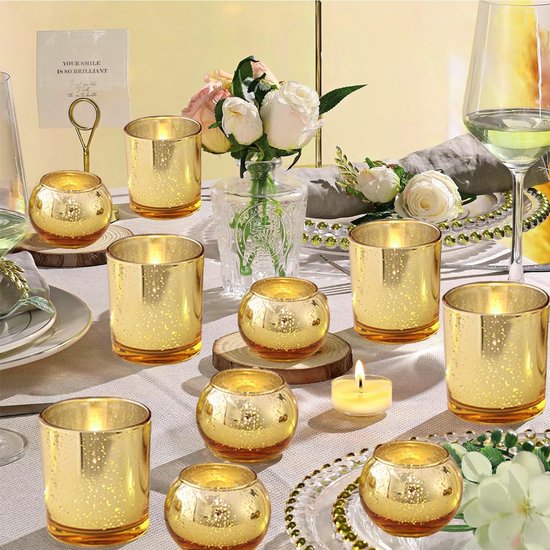 Kandelaar kleine bloem| goud | Tafel Op & Top