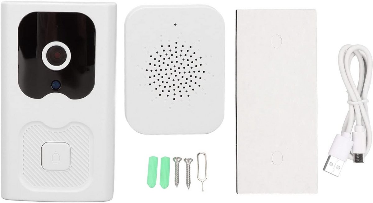 Draadloze Wifi Video Deurbel met Camera 1080p en Chime voor Huisbeveiliging