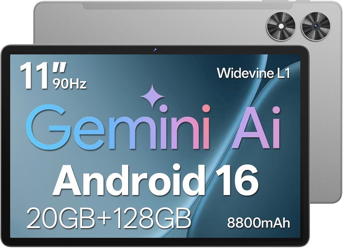 Tablets 11 inch met 20GB RAM, 128GB ROM en Android 16
