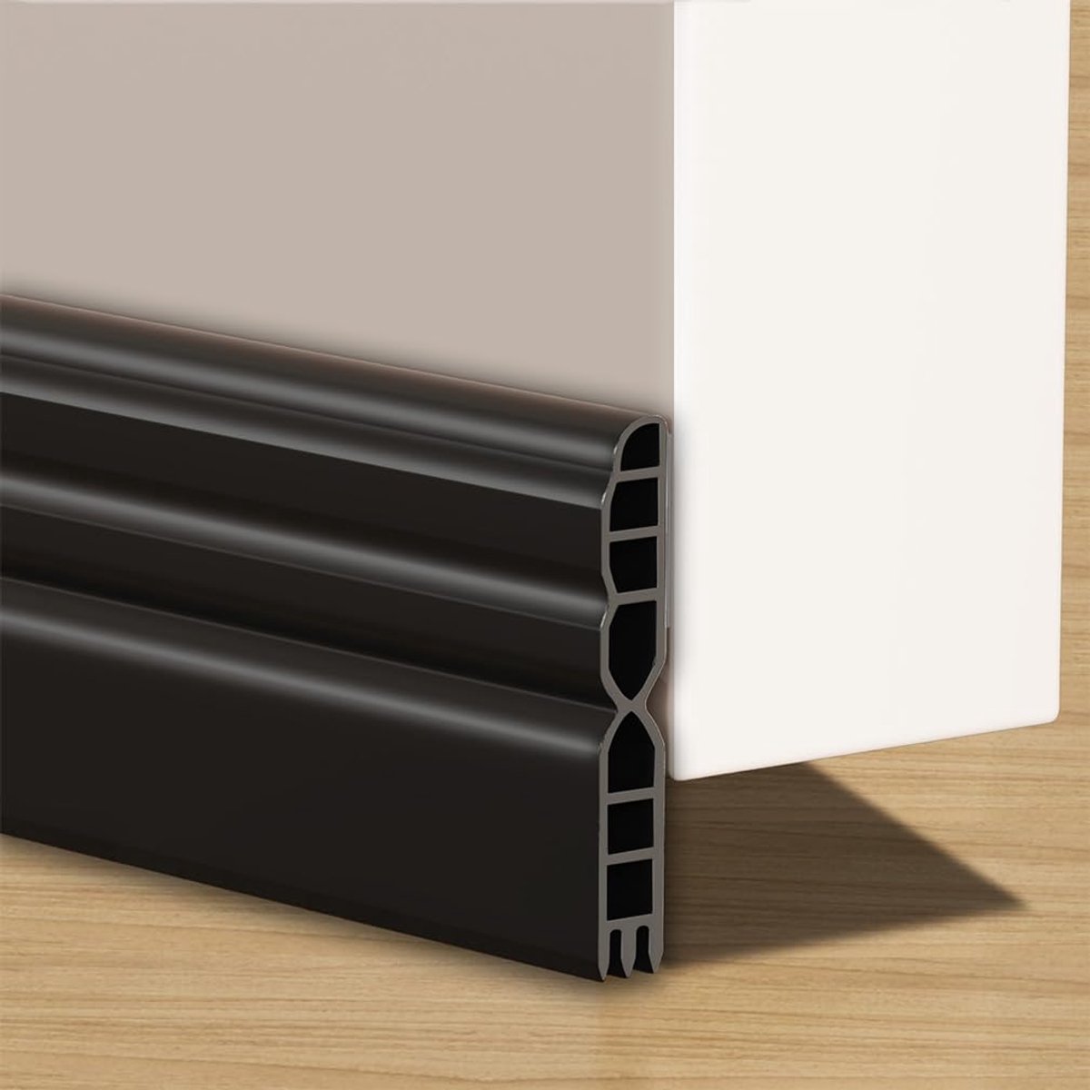 IMPERATORIS® Tochtstrip - Zelfklevende Tochtband - Isolatietape voor Ramen en Deuren - Bescherming Tegen Kou en Geluid - 1 Meter - Zwart