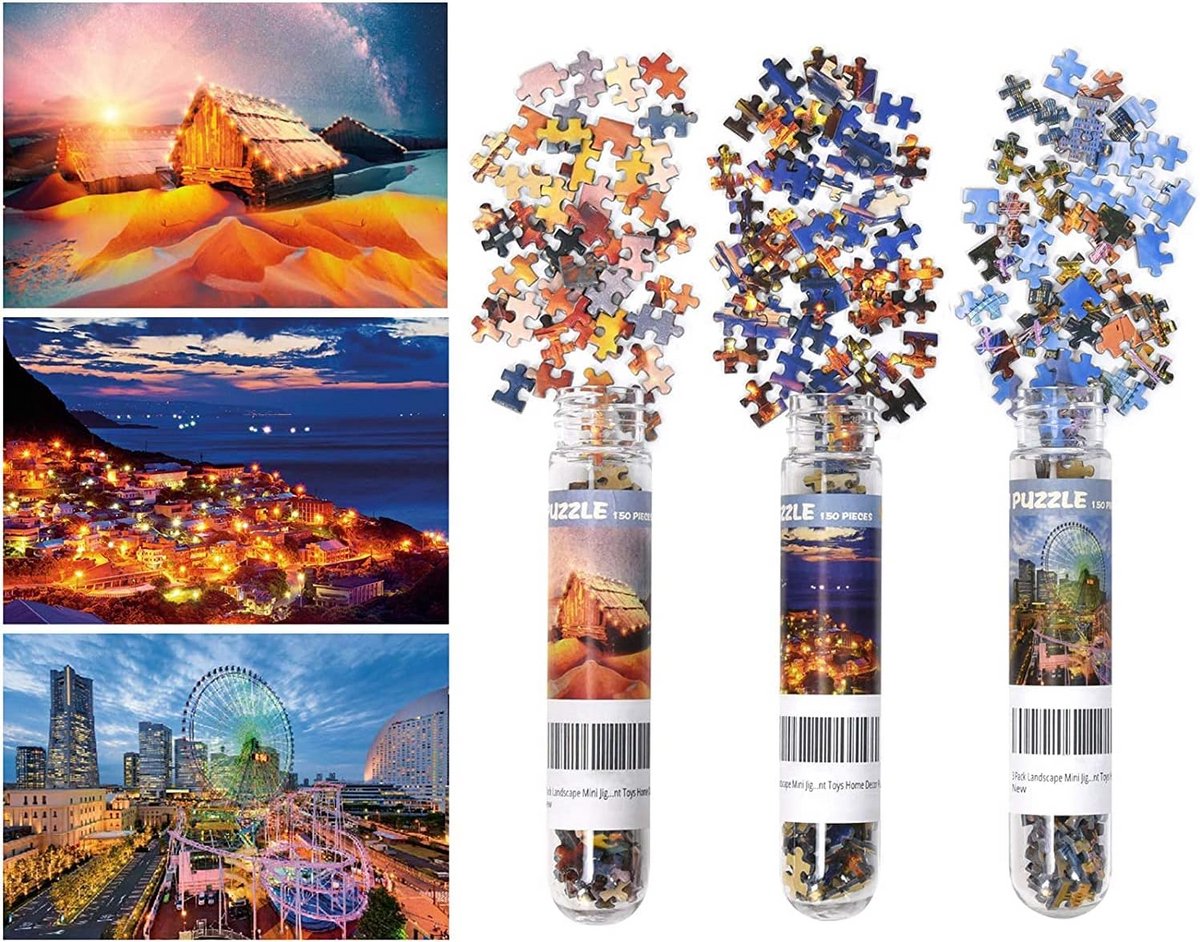 Mini Legpuzzels - Kleine Puzzels - Huis Entertainment - 3 Pak Set - 150 Stuks - Stijl 4