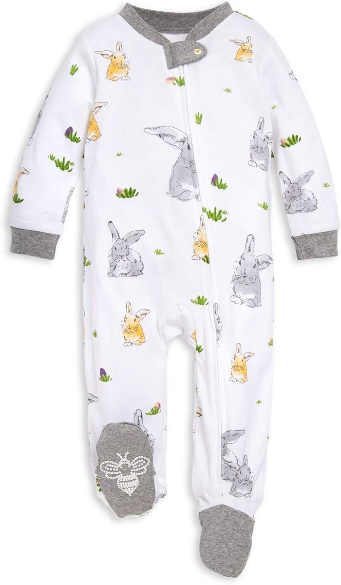 Biologisch Katoenen Uniseks Baby Romper-Jumpsuit met Rits