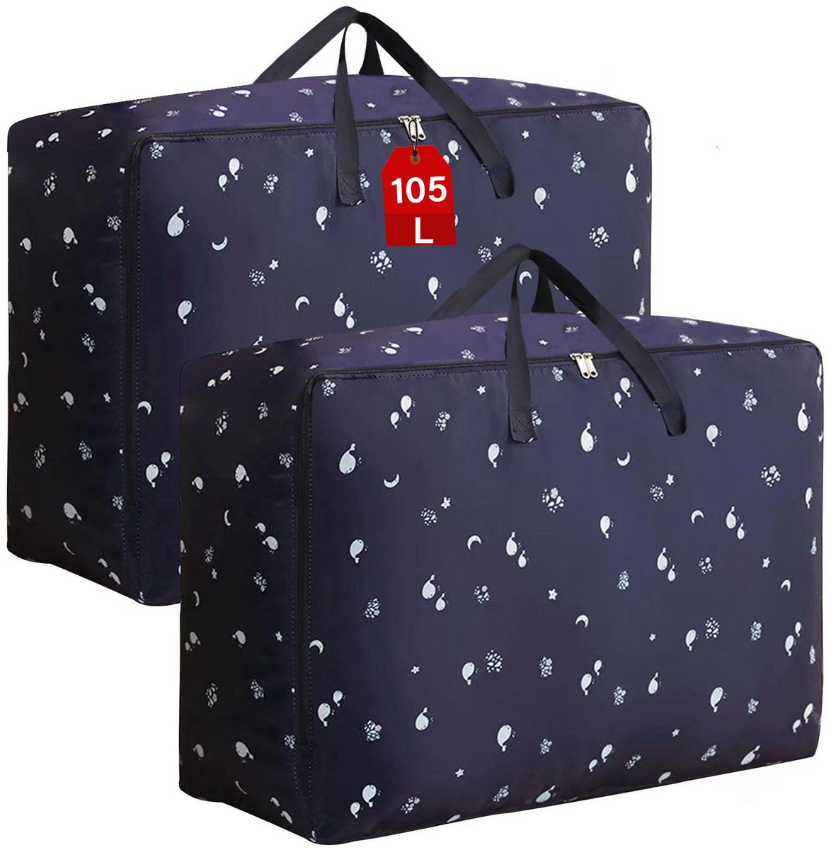 Unyqoos® Ruime en Waterdichte Opbergtassen voor Kleding en Dekbedden, Set van 2