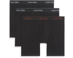 Calvin Klein Onderbroek Boxer Brief 3pk Lv00nb4394 Black W/ Chalk Logo/black W/ Currie Mannen Maat - S