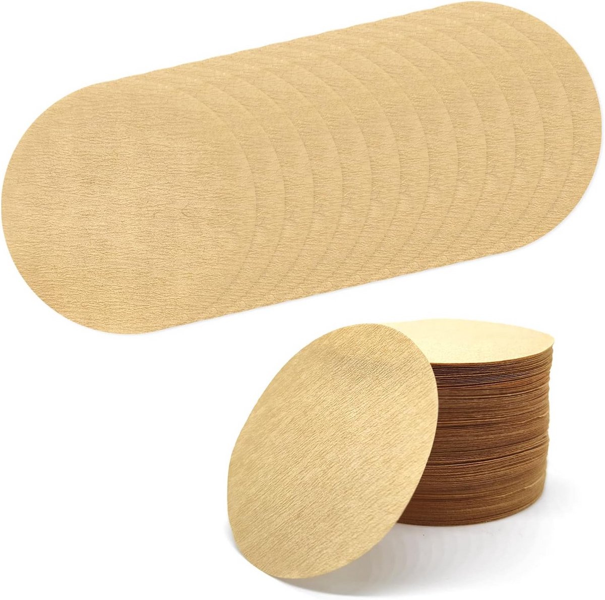 300x Ronde Papieren Koffiefilters Ongebleekt (2.5 Inch) - Geschikt voor Aeropress en Moka Pot