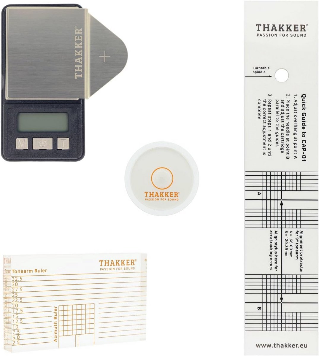 Afstel- en Instelset voor Platenspeler - Digitale Toonarmbalans, Azimut en Waterpas Tools