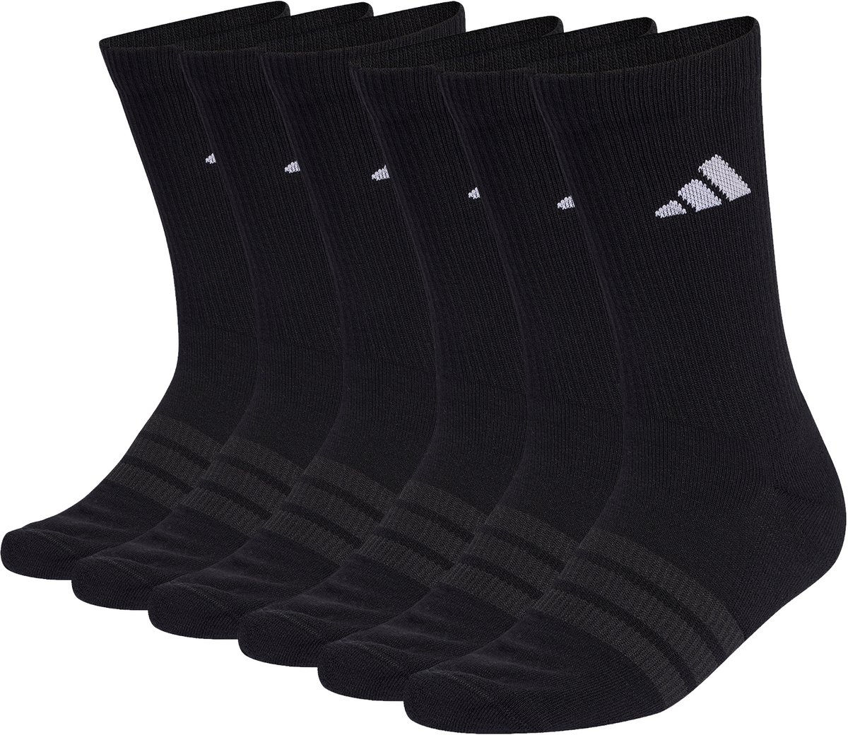 adidas CUSHIONED SPORTSWEAR CREW SOCKS 6 PAIR PACK unisex Zwart