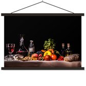 Affiche scolaire - Nature morte - Manger - Boire - 90x60 cm - Lattes noires