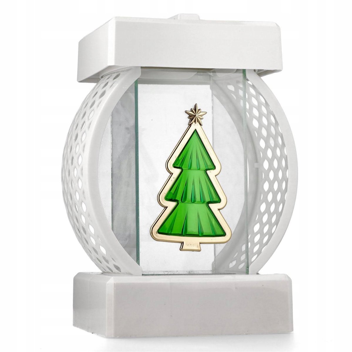Glamour kerstdecoratie, 28 cm, rotanstijl met kerstboom
