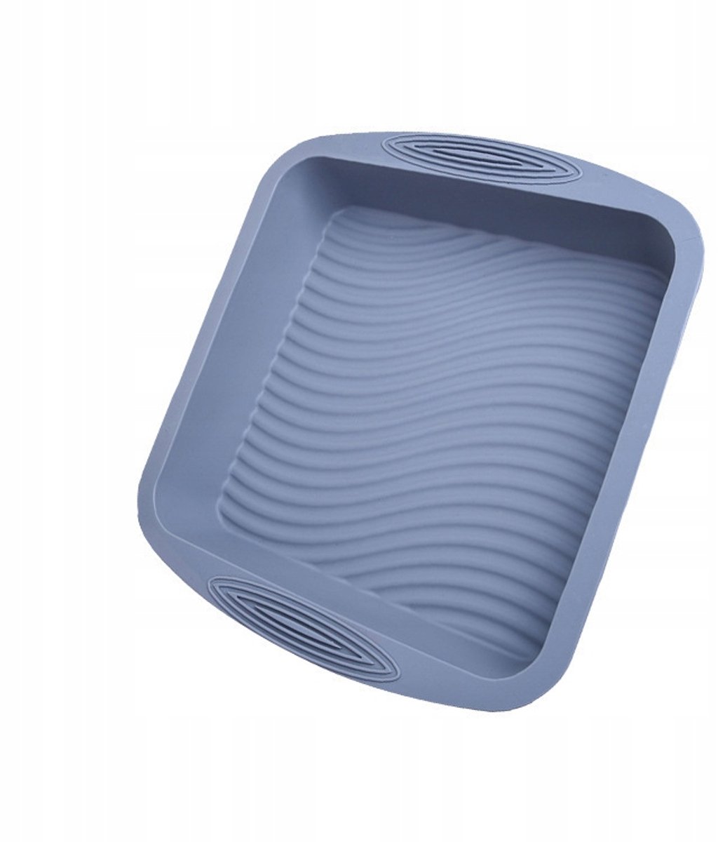 Grijze siliconen bakvorm 26x25x5,5 cm - Oven, Airfryer, Magnetron