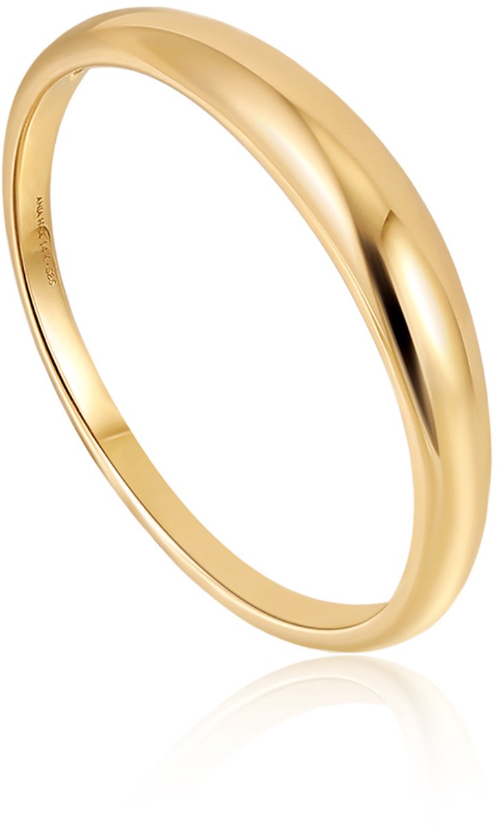 Ania Haie AH RAU004-02YG57 Magma Wave Dames Ring - Minimalistische ring - Sieraad - 14 Karaat Goud
