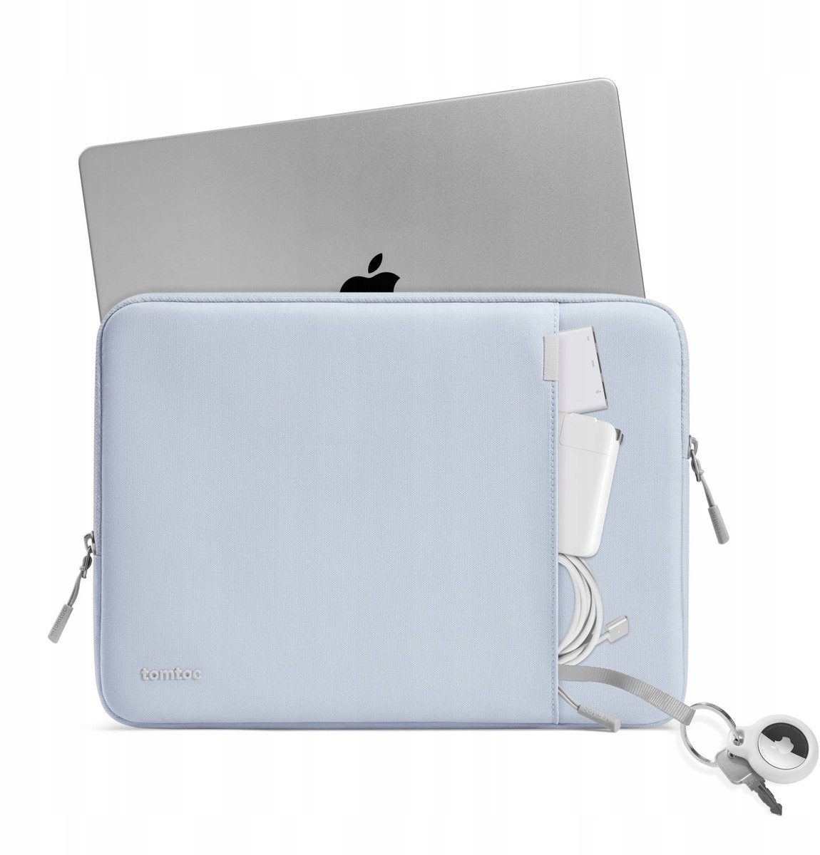 Tomtoc Defender-A13 laptophoes 14" lichtblauw, militaire bescherming, waterafstotend, gerecycled materiaal, slim voorvak - Afbeelding 3