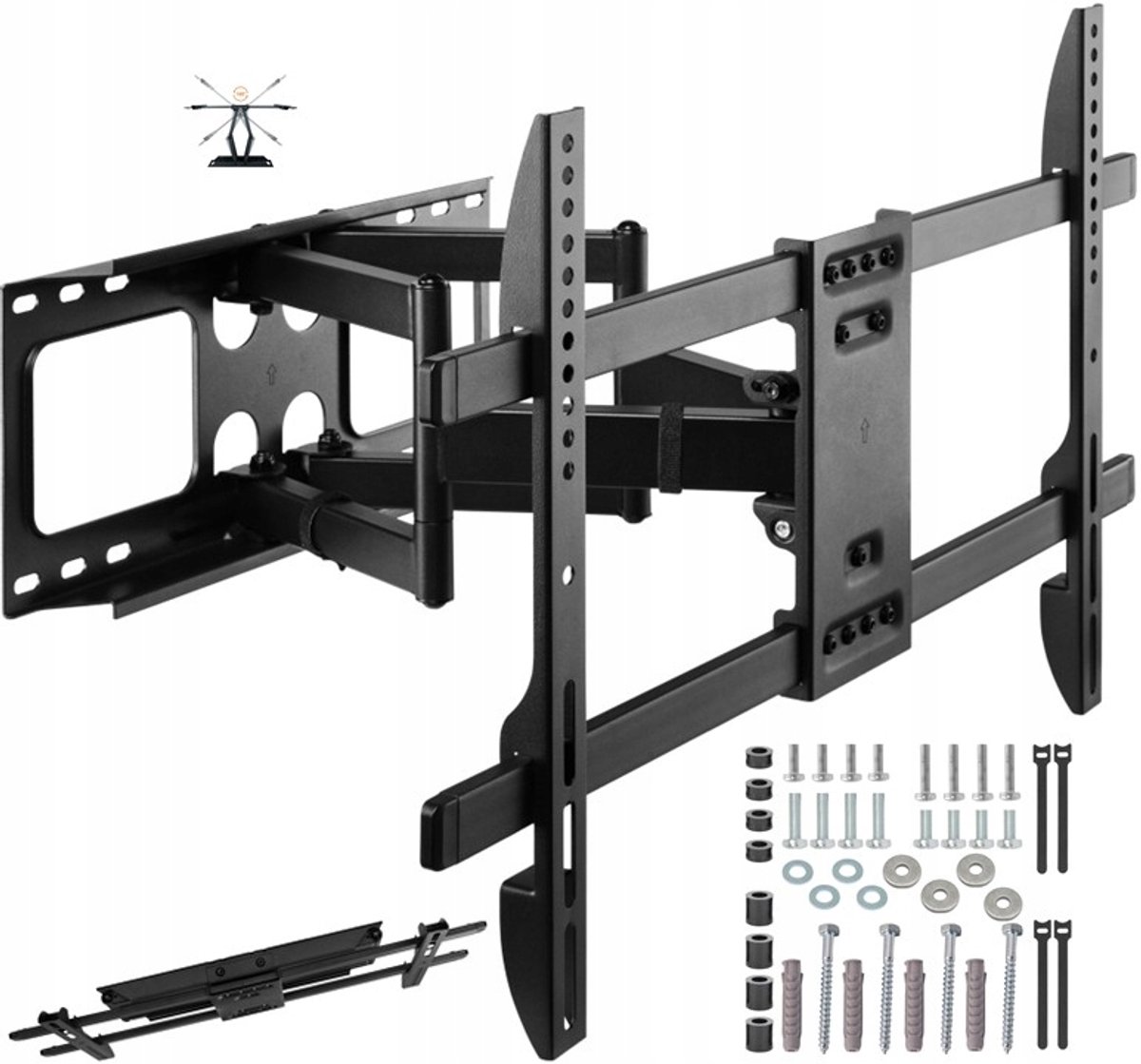 Draaibare TV Muurbeugel voor 80 inch Sharp TV - Verstelbaar