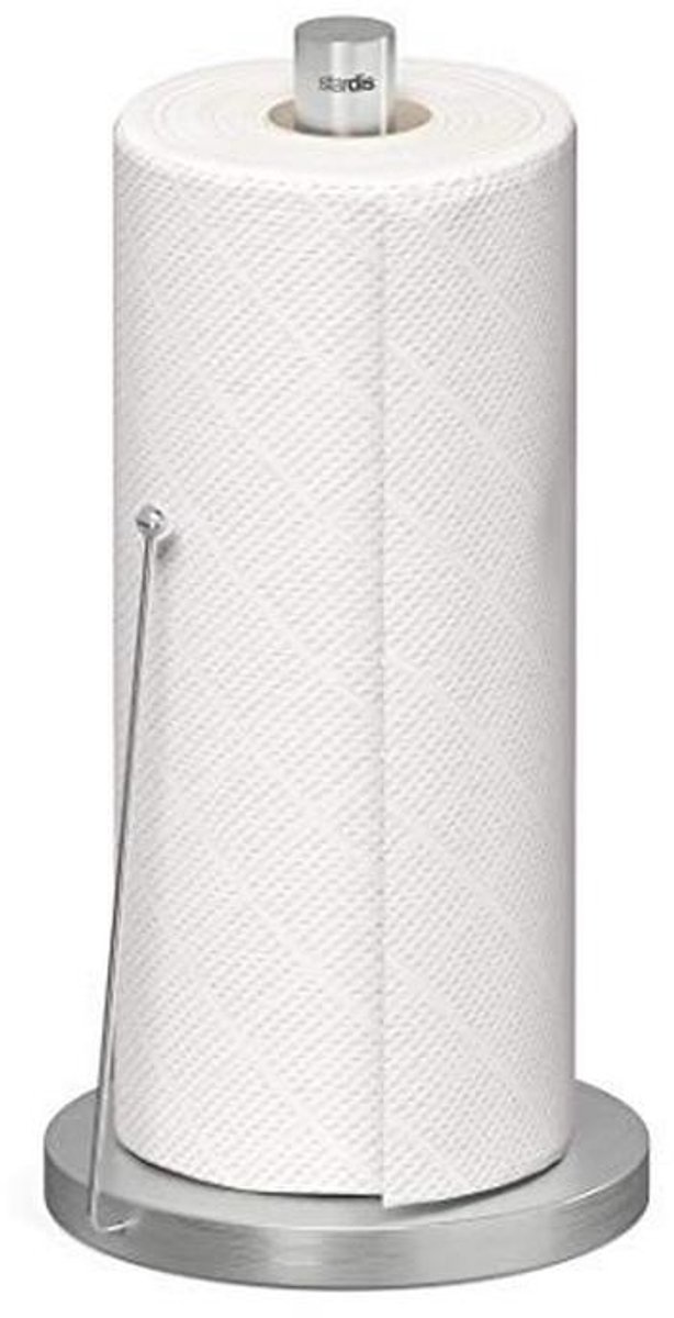 Stabiele papierrolhouder van roestvrij staal met antislip basis - Modern design