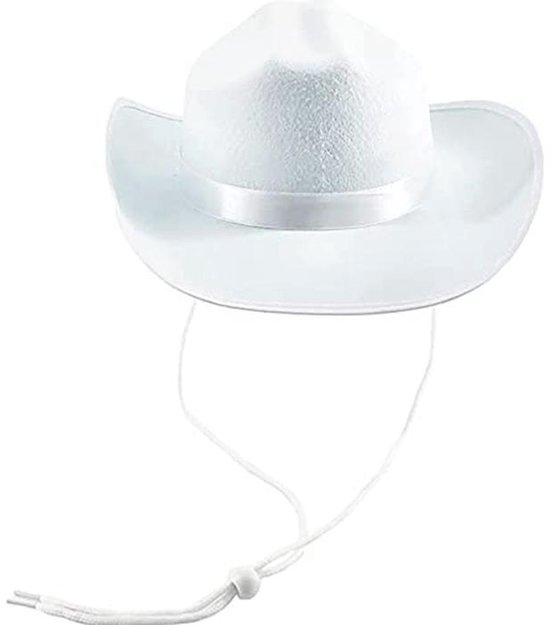 Roze Cowboy Hoed voor Dames met Harige Trim en Brede Rand