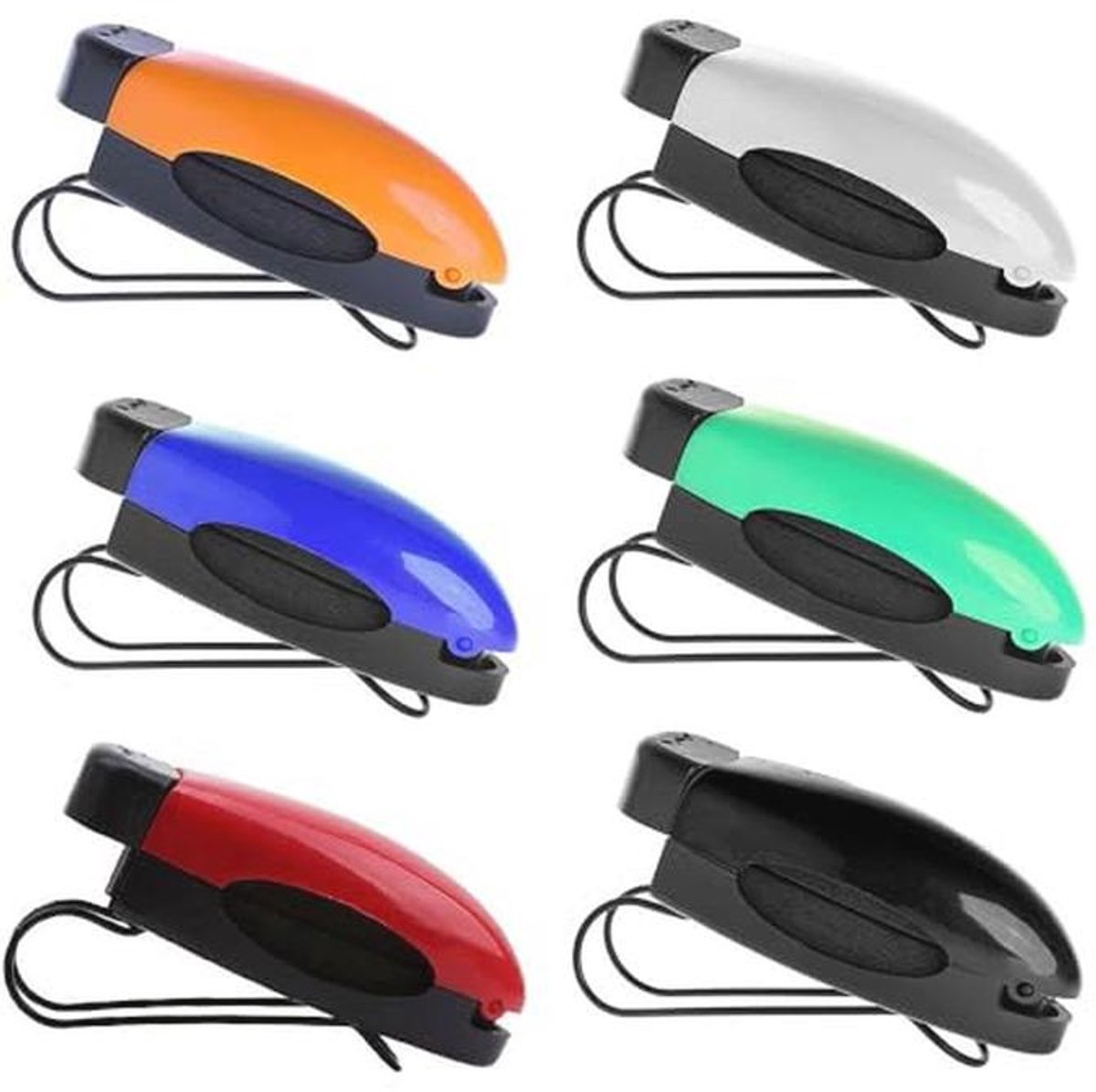Auto Zonneklep Clip Houder voor Zonnebrillen - 6 Stuks in Diverse Kleuren