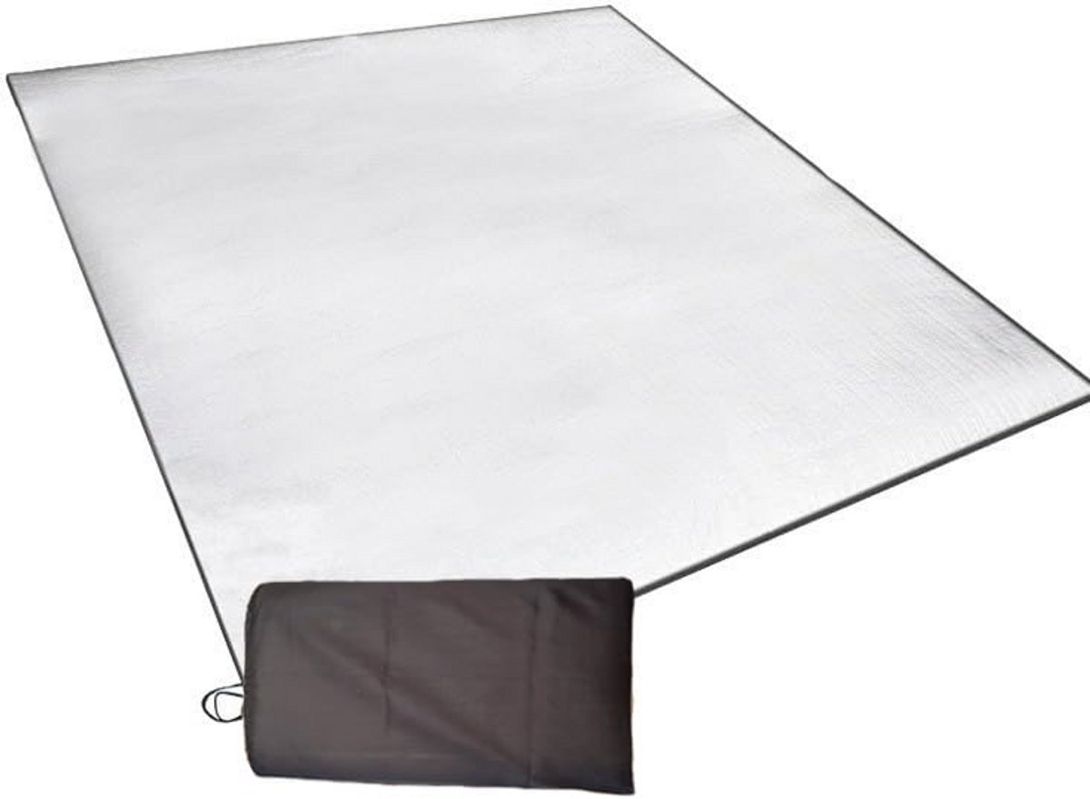 Opvouwbare Aluminium Campingvloermat 200 x 100 cm - Isolerende en Waterdichte Schuimrubberen Mat