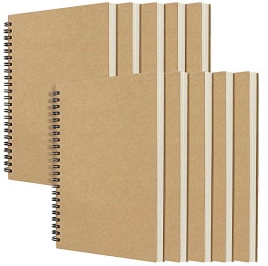 Foto: A5 schetsboek 10 stuks met spiraalbinding 120 pagina s blanco papier voor kunstenaars