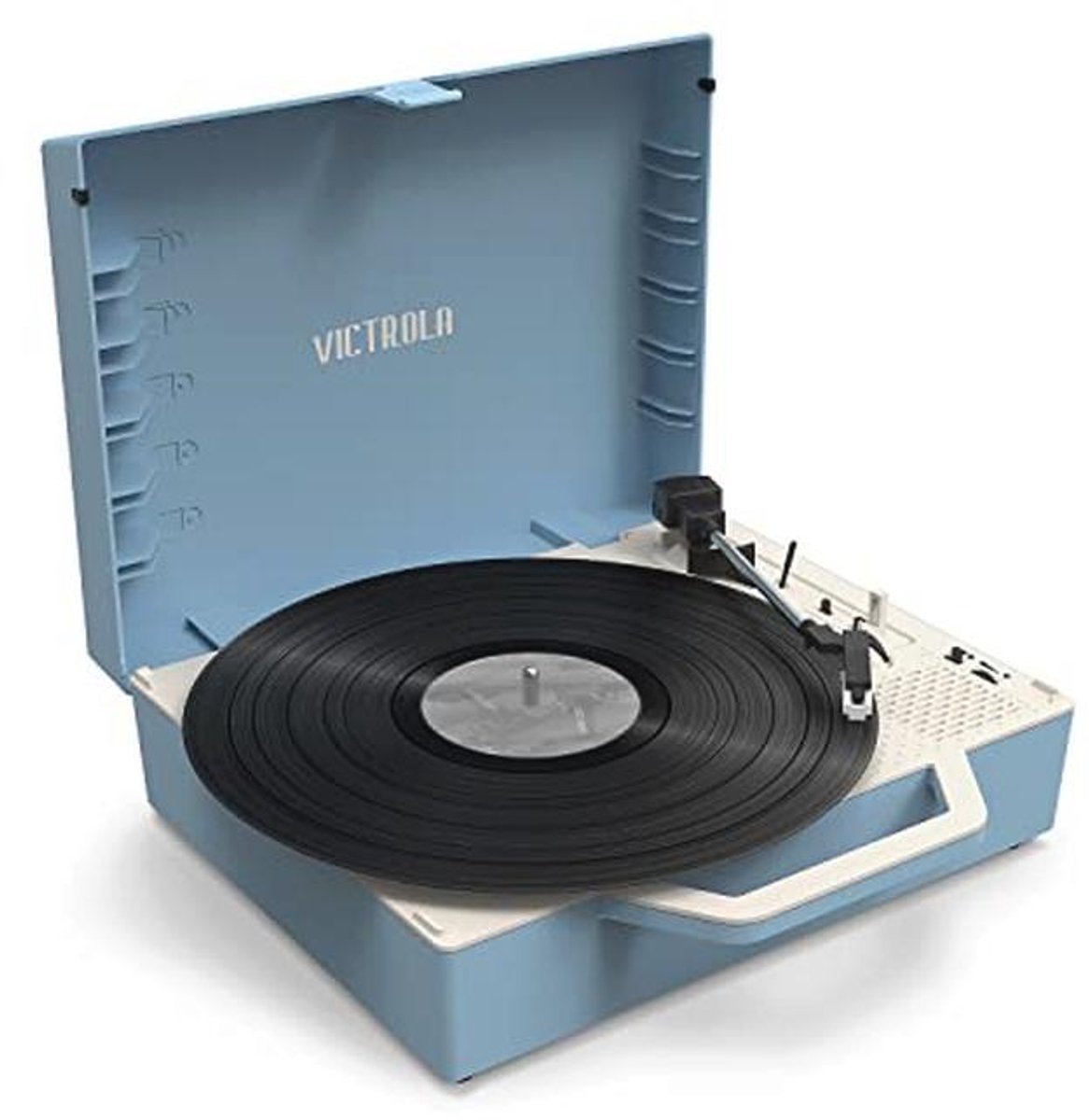 Draagbare Draaitafel met Bluetooth en 3 Snelheden voor Vinylplaten