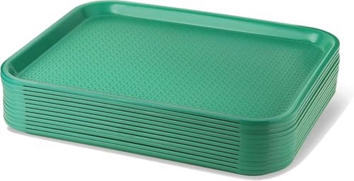 Fastfood Tray Set van 12 - 35 cm x 45 cm - Groen