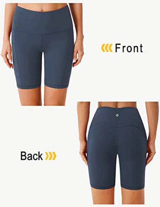 Sportshorts Dames met Hoge Taille en Buikcontrole voor Yoga, Hardlopen en Fietsen — afbeelding 4