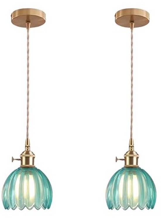 Hanglamp 5L Lekar antiek brons met smoke glas Rond - Hanglampen