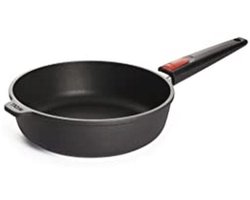 Titanium Koekenpan Ø 24 cm met Afneembare Steel - Geschikt voor Ceran, Gas en Elektrisch - Niet voor Inductie - Antiaanbaklaag