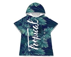 Sneldrogende surfponcho en omkleedhanddoek voor kinderen van microvezel - perfect voor zwemmen, strand, surfen, duiken en thuis