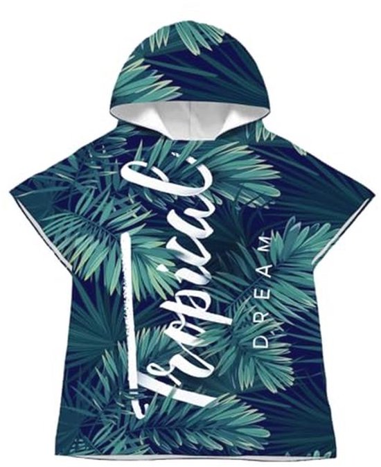 Poncho Serviette Surf Robe Poncho De Plage Poncho Homme Plage Poncho De Bain Enfant Menthe Taille