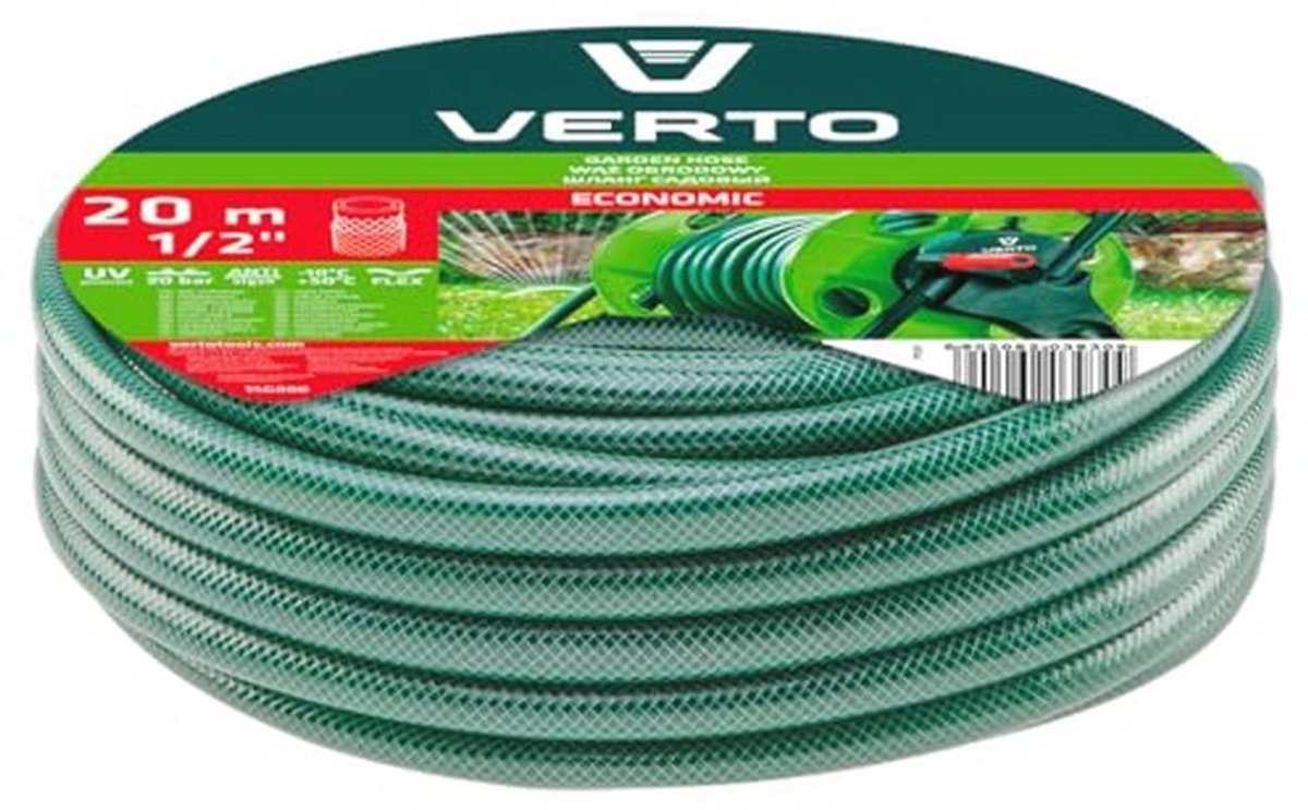 Tuinslang 20 m, 1/2 inch voor efficiënt tuinonderhoud en irrigatie