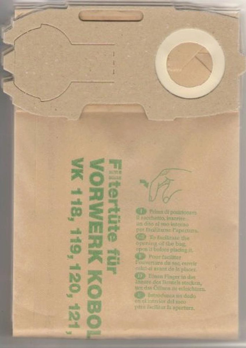 Stofzuigerzakken voor VK 118 / VK 119 / VK 120 / VK 121 / VK 122 / ET 31 / ET 340 / VR 118 / VR 120 / VR 121 - 10 Stuks