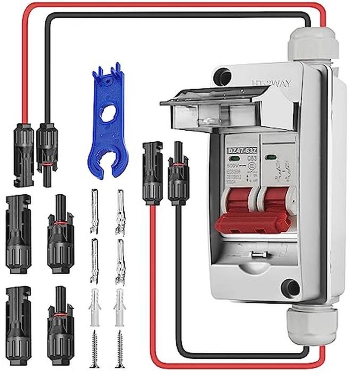 DC Scheidingsschakelaar voor PV-installaties - Waterdicht en 32A, 500V