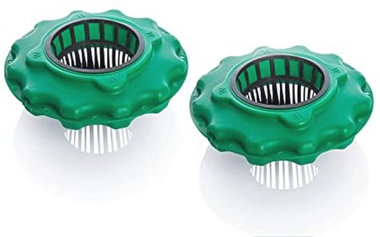 BURI Vijver plantenpot, drijvend, set van 2 drijvende tuinvijver, eiland, drijvend planteneiland, koi, wortel, siervijver, planten, plantenmand, groen, visdeegmand, planteneiland, zwemeiland, manden