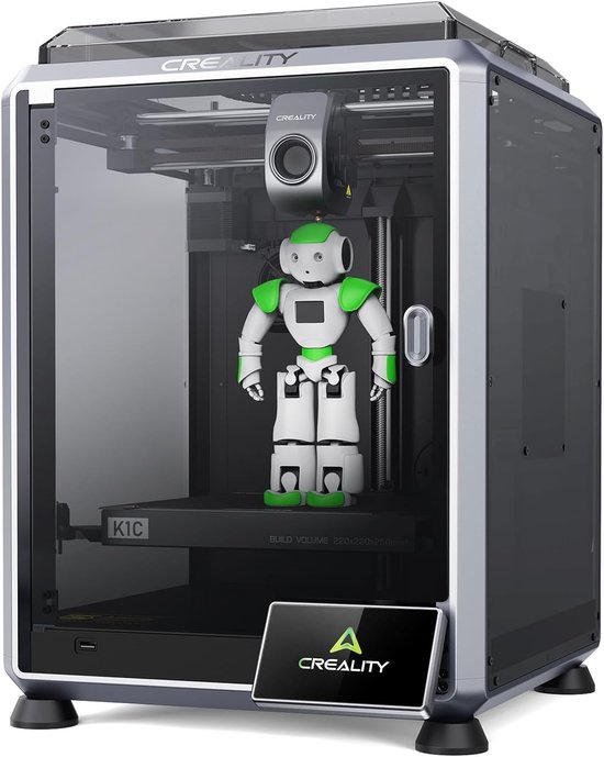 Creality K1C 3D-printer 2025-versie - met AI-camera - 600 mm/s hoge snelheid geschikt voor carbon fiber - automatisch nivelleren & directe extruder - 300°C hotend - geschikt voor alle beginners en professionals