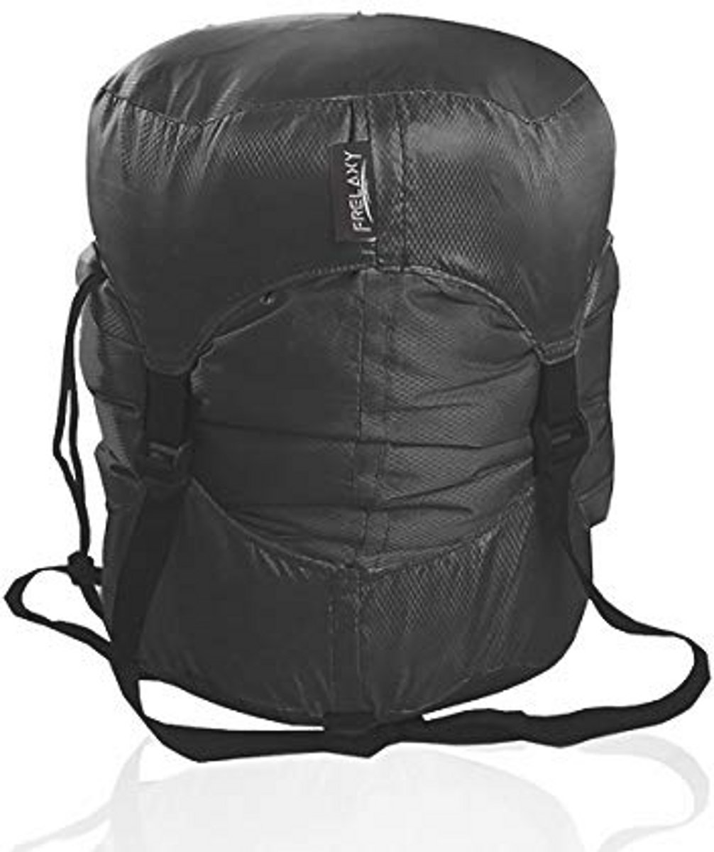 Compressiezak - Ultralight Slaapzak Stuff Sack voor Kamperen, Wandelen en Backpacken - Ruimtebesparende Oplossing (Zwart, L)